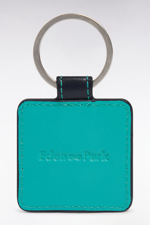 Green leather keychain - Image 2