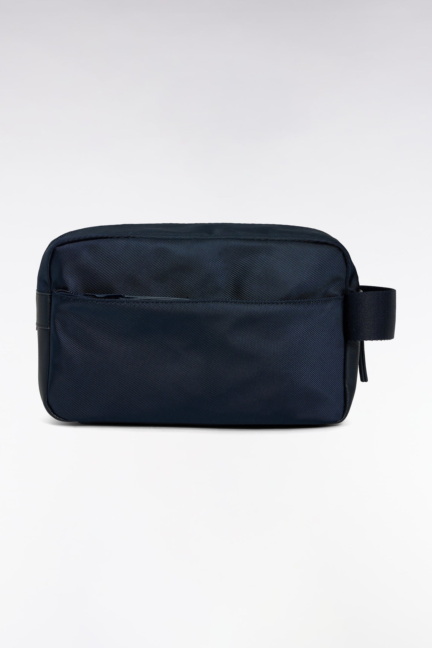 Navy zipped toiletry bag