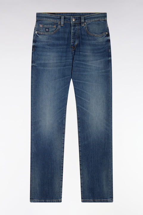 Straight-fit raw wash stretch denim 5-pocket jeans - Image 2
