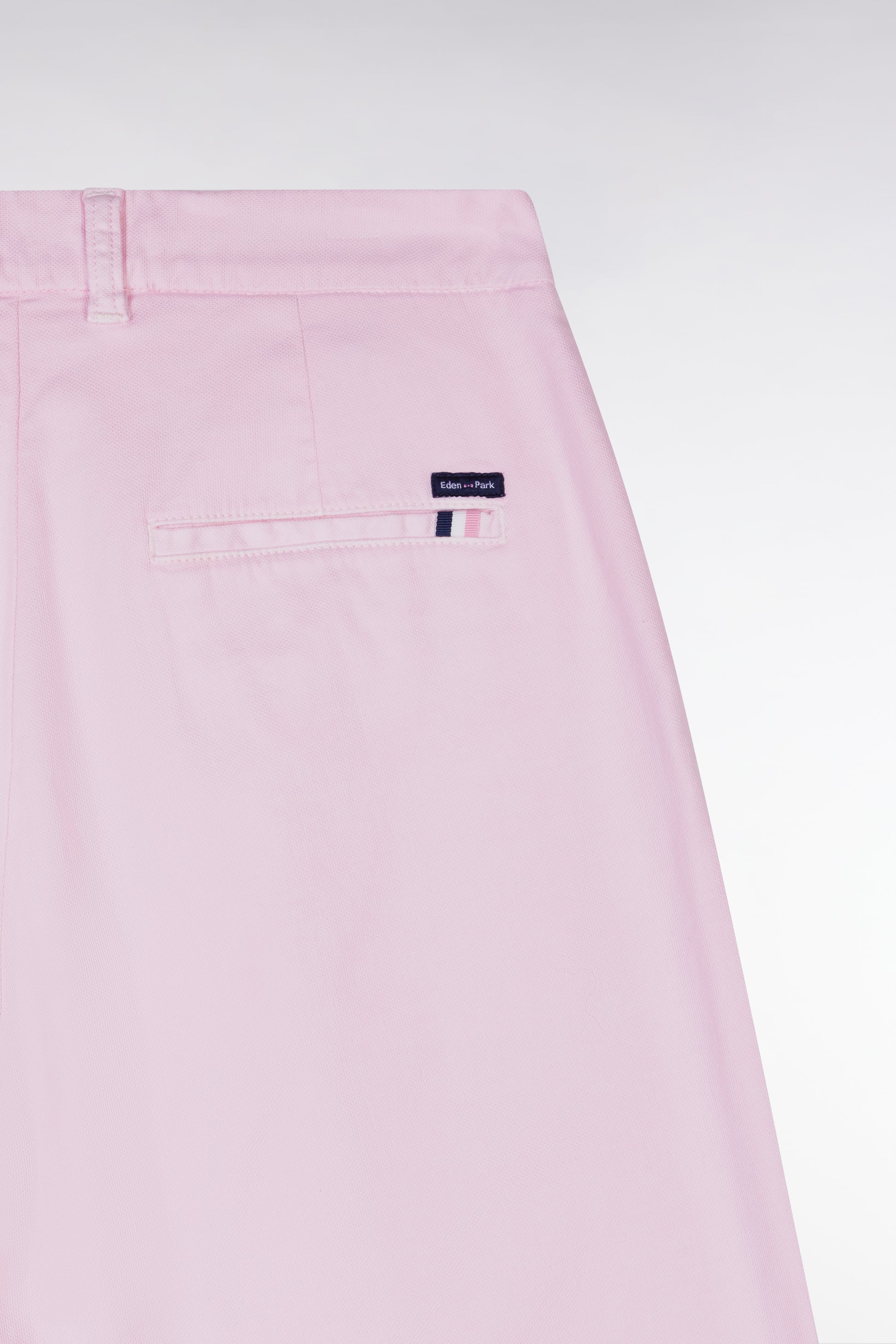 Pantalon en coton stretch rose coupe décontractée