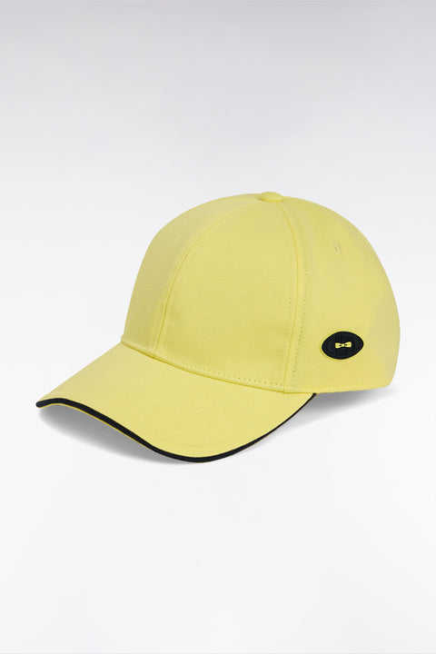 Yellow cotton jersey cap - Image 2