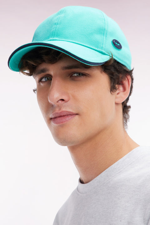 Green cotton jersey cap - Image 1