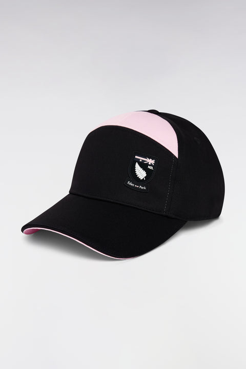 New Zealand cotton cap in black and pink - Image 1