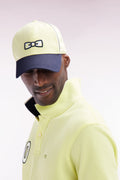 Casquette en jersey de coton jaune nœud papillon cerclé