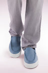Loafers with sneakers soles in grey suede leather