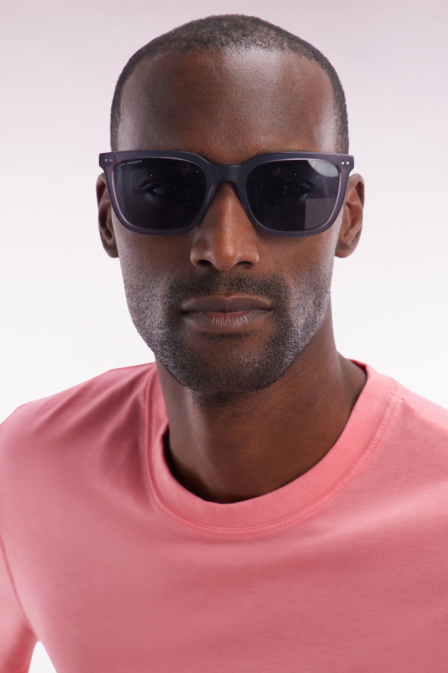 XV de France grey and coral acetate sunglasses