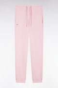 Short jogging en molleton coton rose coupe droite