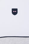 Slim-fit two-tone grey stretch cotton short-sleeved polo shirt