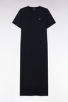 T-shirt dress in navy Pima cotton, straight cut