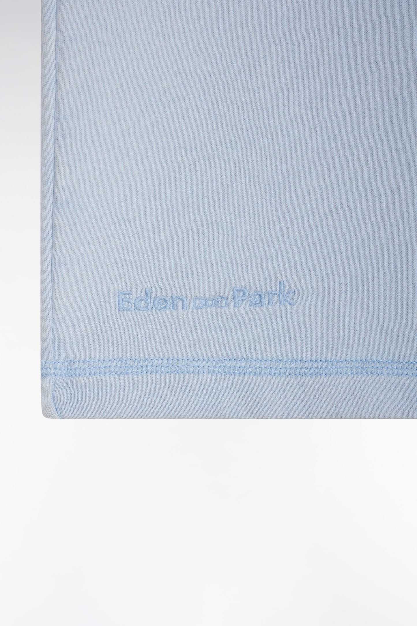 Relaxed-fit sky blue cotton fleece shorts