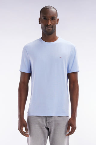 Straight-fit light grey short-sleeved T-shirt