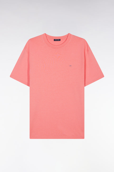 Straight-fit salmon pink short-sleeved T-shirt - Image 2