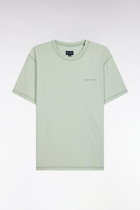 Relaxed-fit green overdyed cotton T-shirt - Image 2
