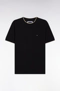 T-shirt en coton stretch noir coupe ajustée