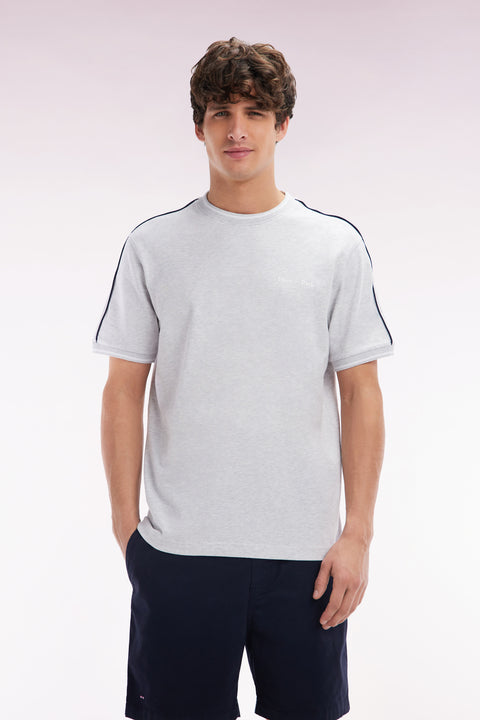 Grey cotton T-shirt, relaxed fit - Image 1