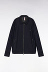 Technical zipped navy jacket