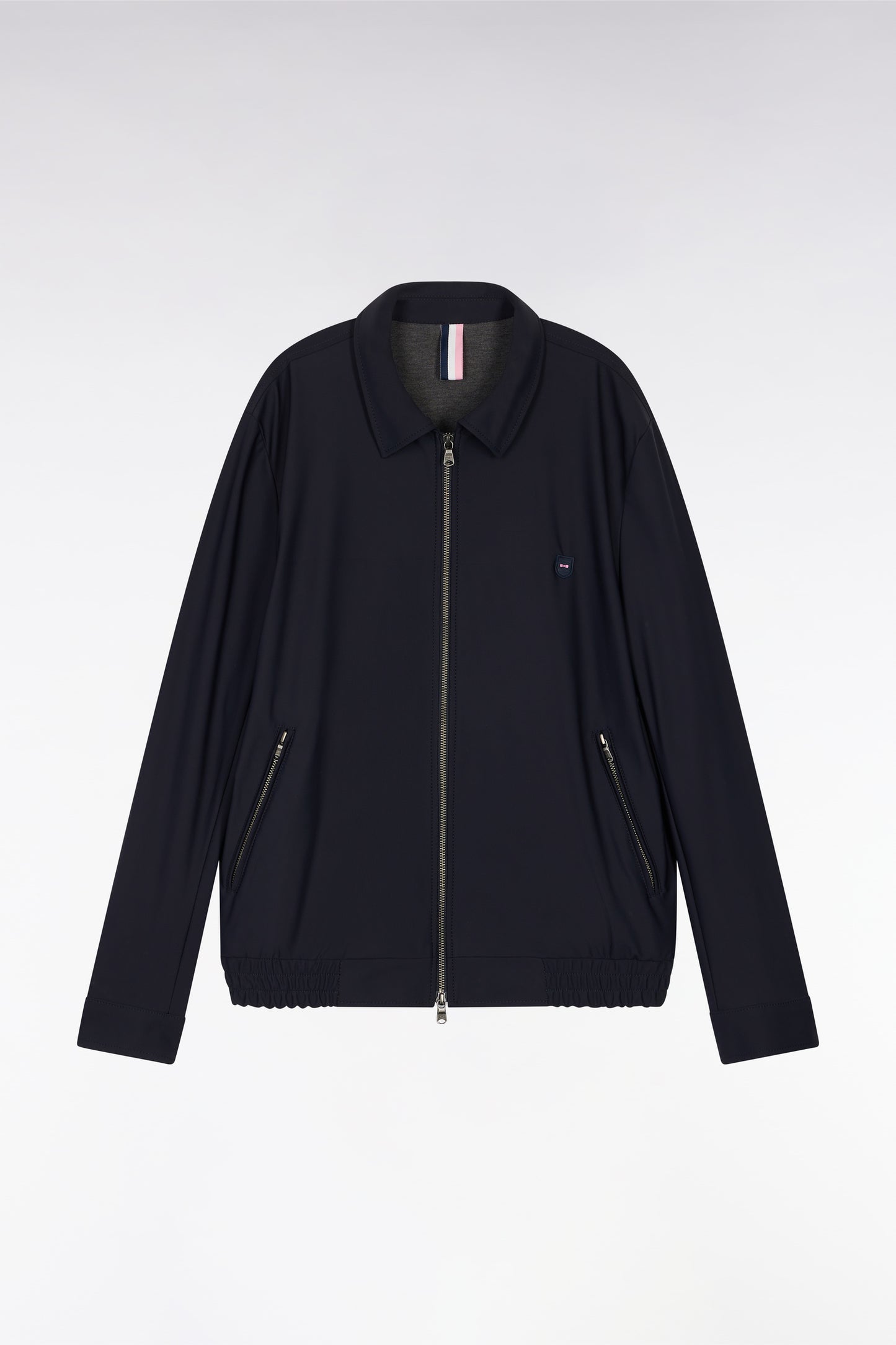 Blouson zippé technique bleu marine