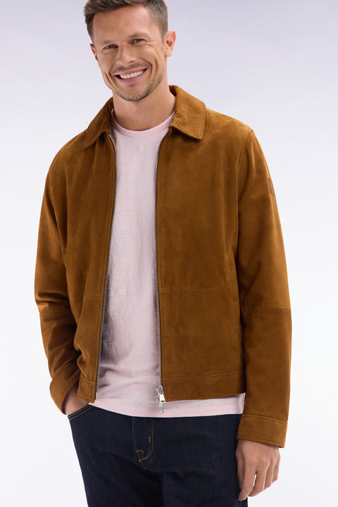 Brown suede zipped jacket - Image 3