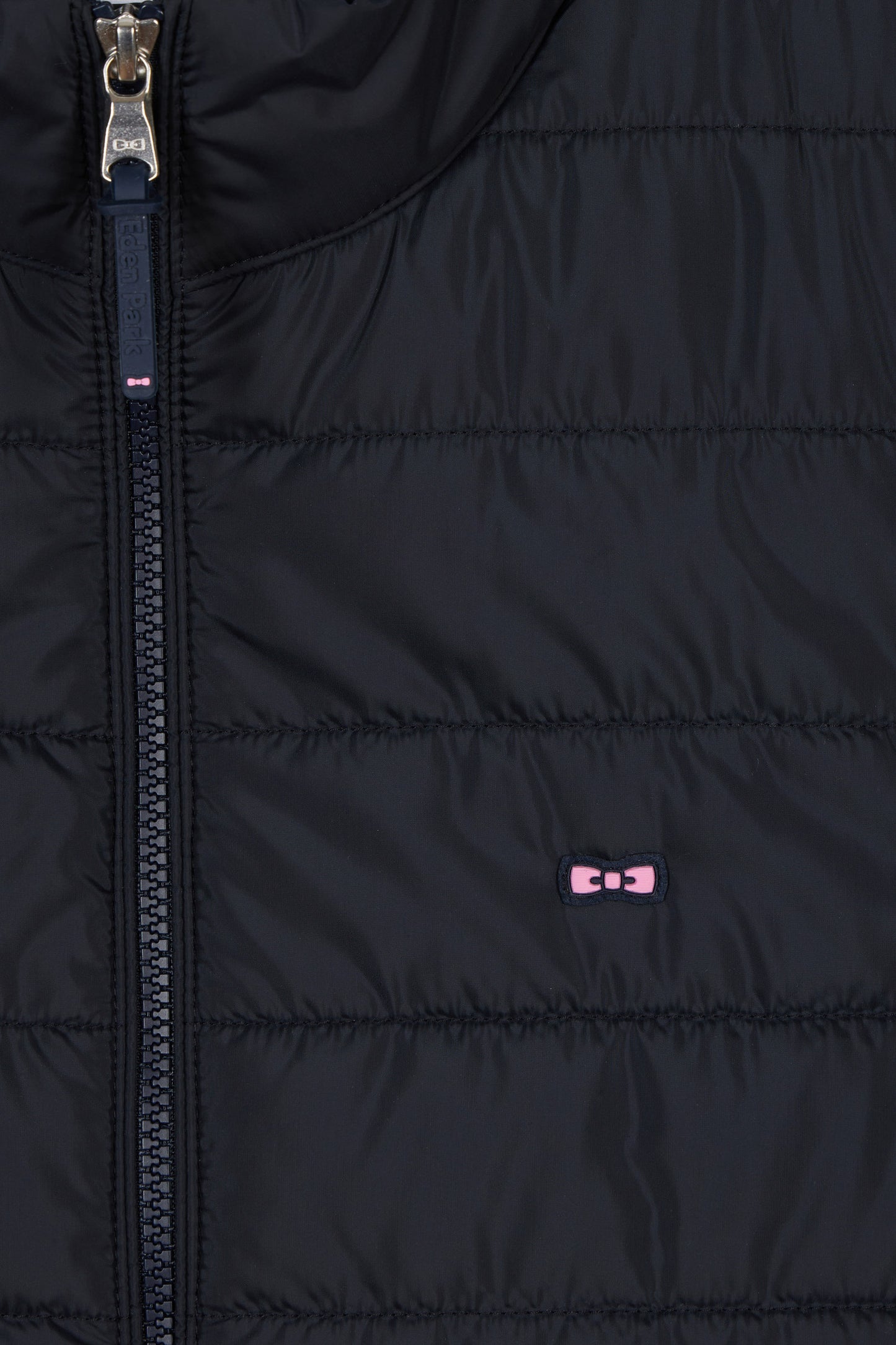 Sleeveless navy down jacket