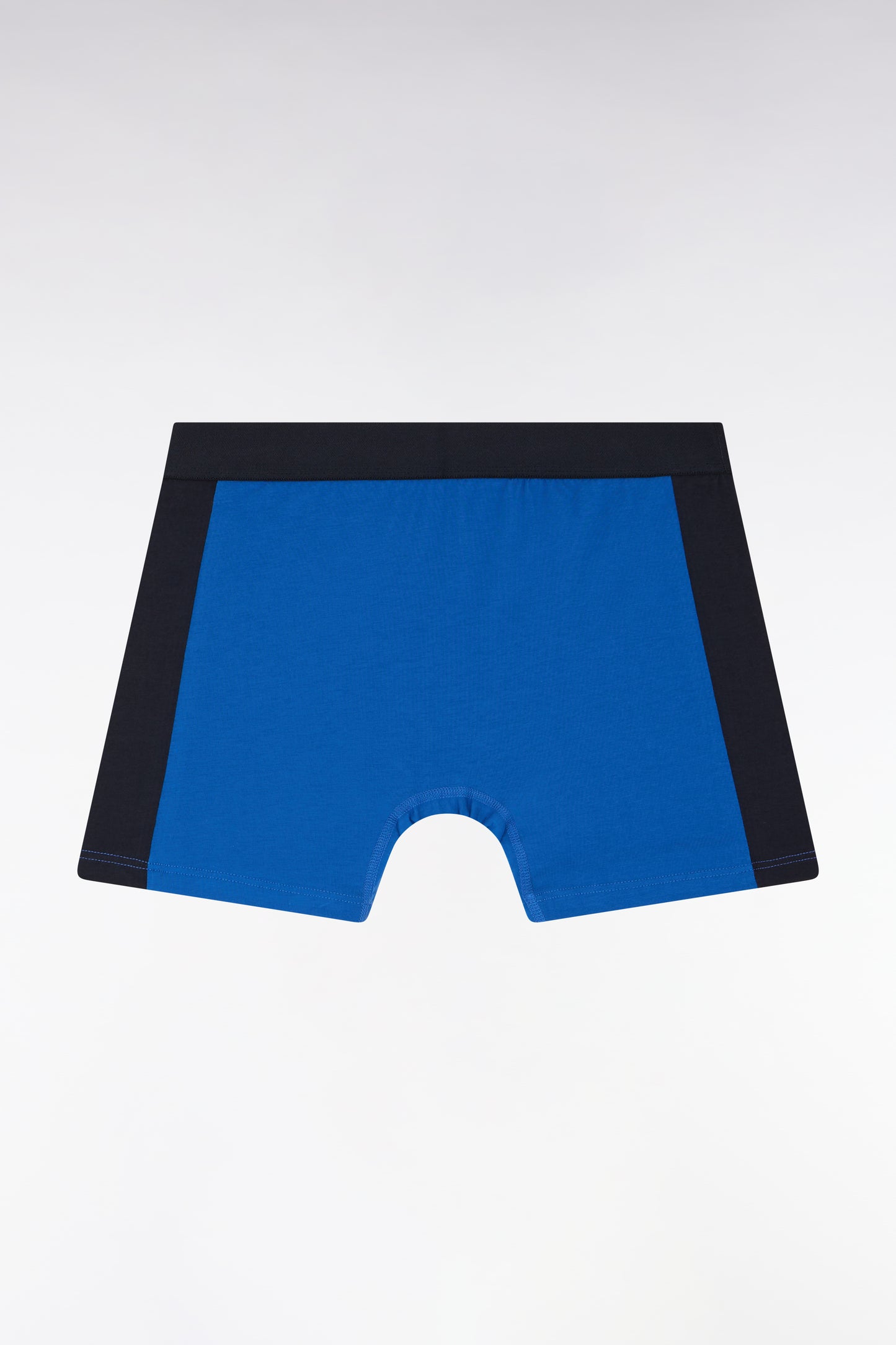 Boxer en jersey de coton stretch bleu détails marine