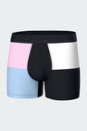 Cut and sewn boxer shorts in stretch cotton jersey