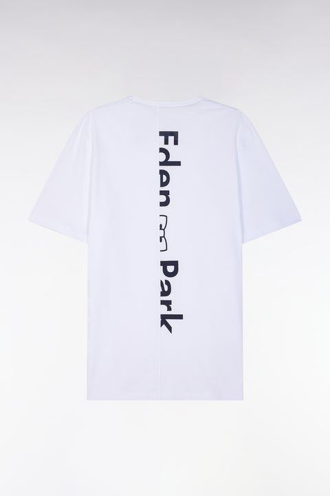 Short pyjamas in cotton jersey White T-shirt Navy shorts - Image 2