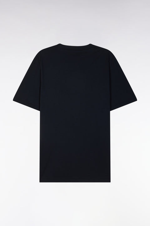 Short pyjamas in blue and navy cotton jersey - Image 2