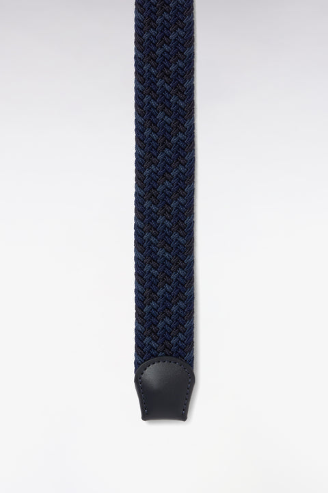 Ceinture textile élastiquée tricolore marine - Image 3