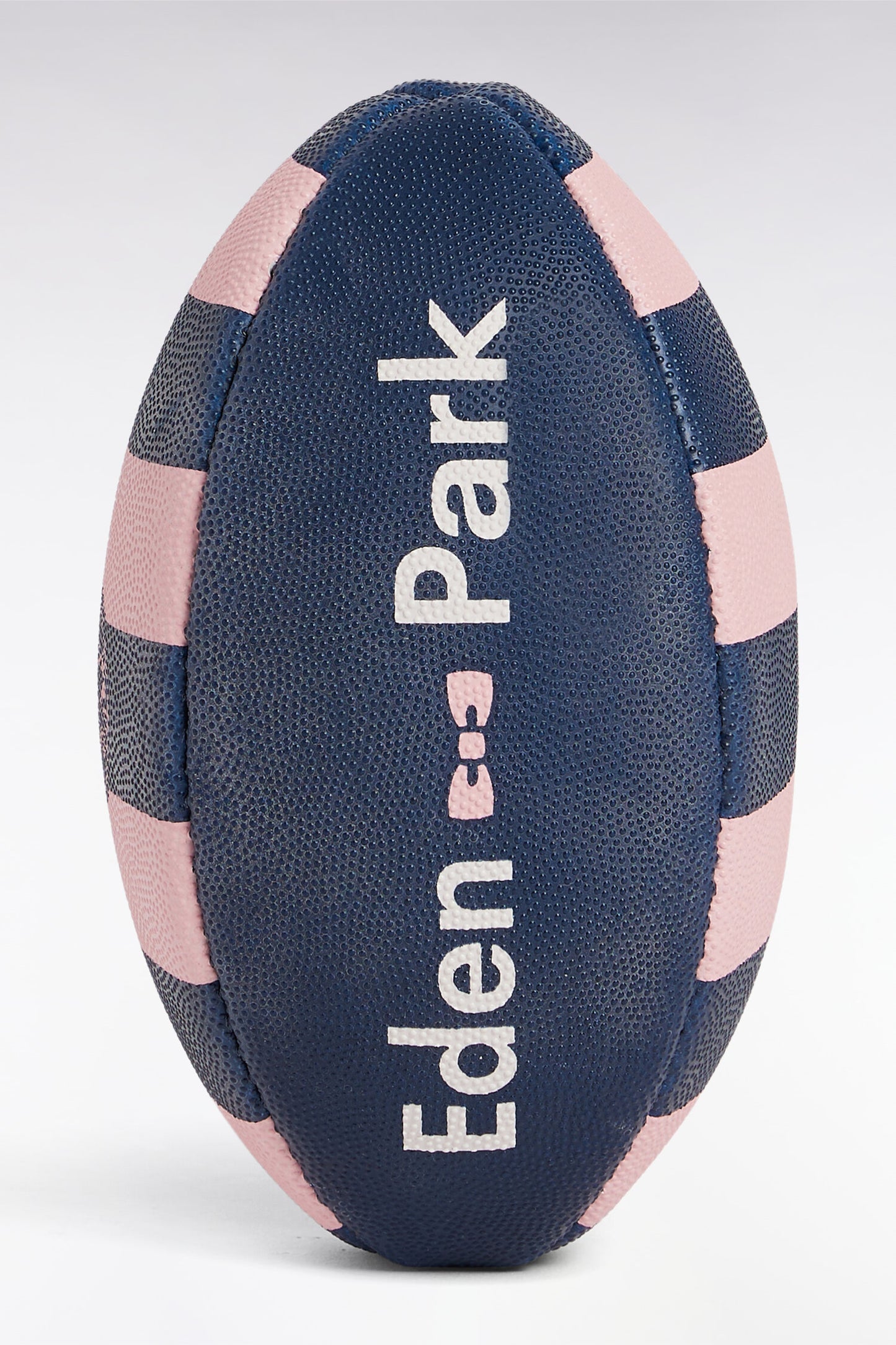 Navy and pink smooth rubber rugby ball