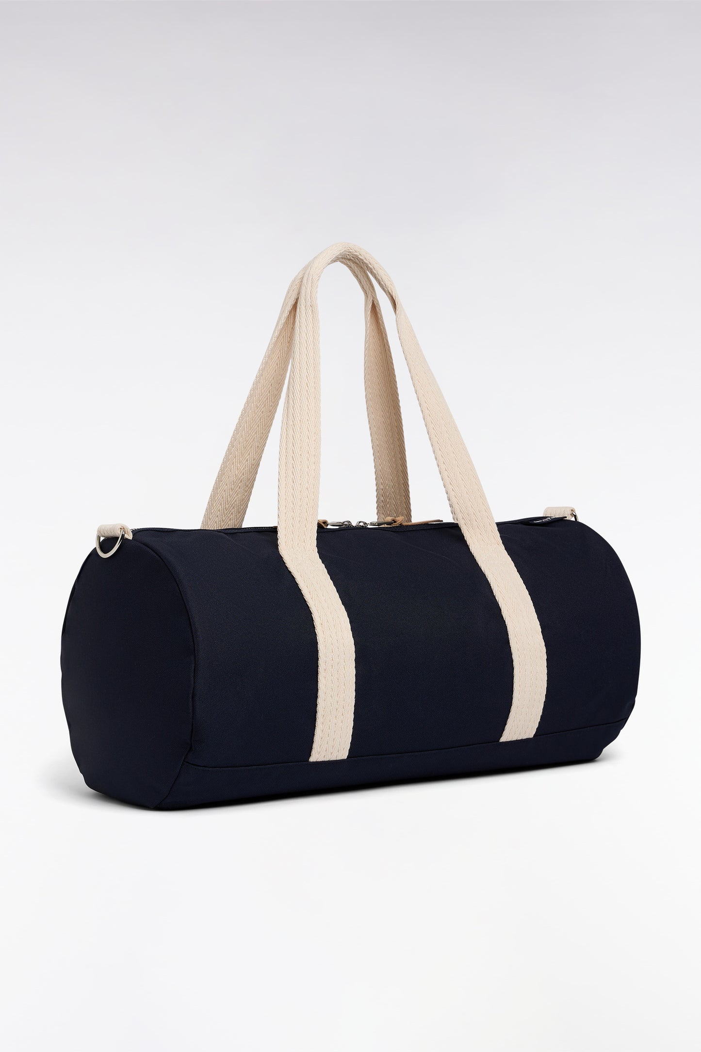 Navy canvas sports bag with rope details