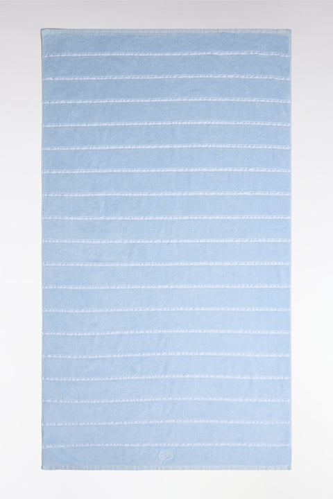 Sky blue cotton beach towel - Image 1