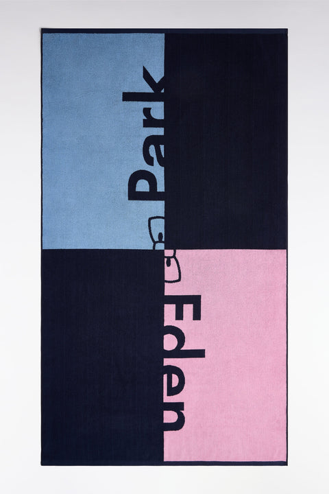 Navy Colorblock Cotton Beach Towel Eden Park - Image 1
