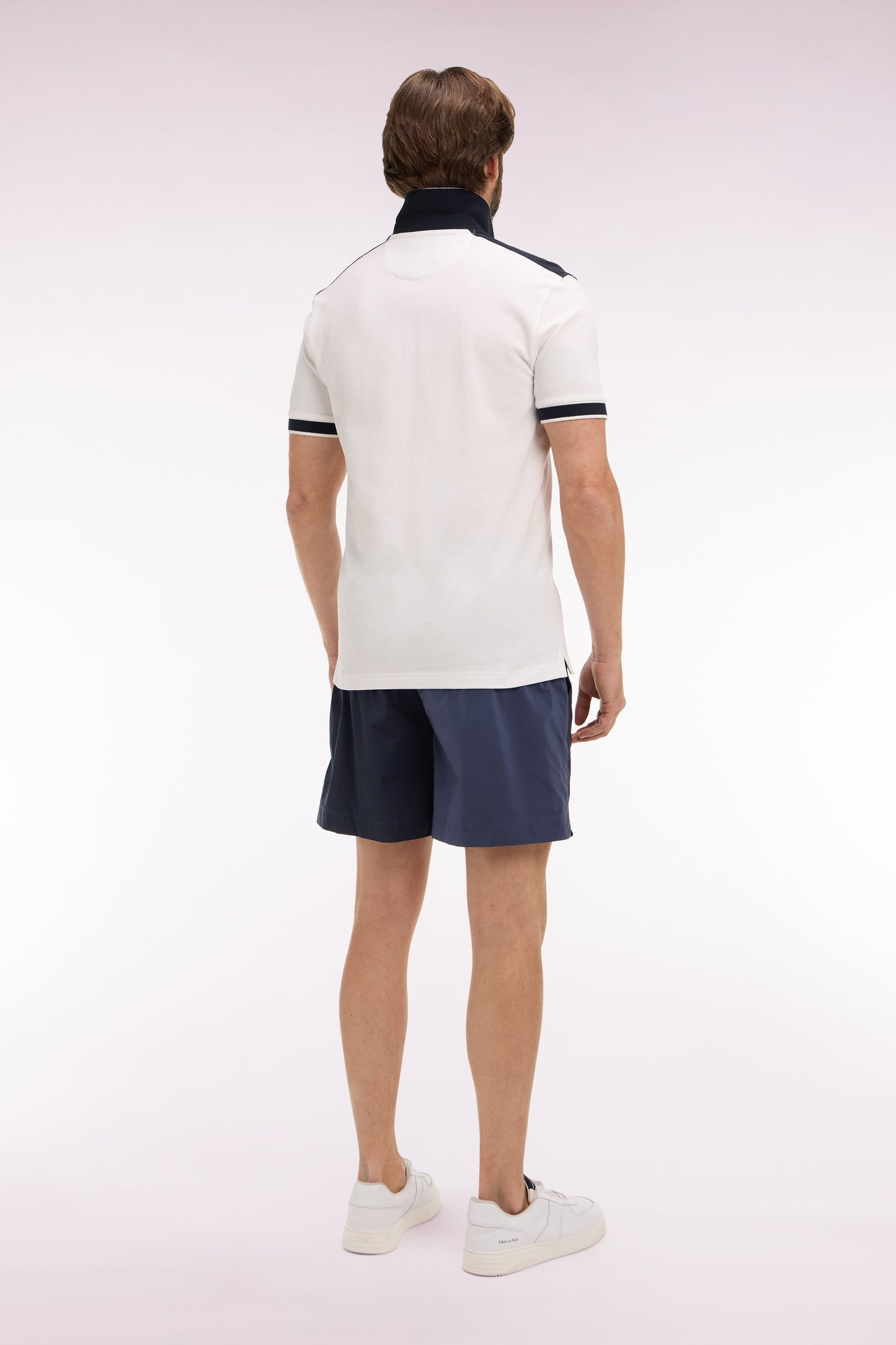 Two-tone navy swimsuit
