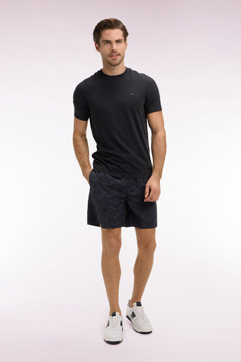 Maillot de bain marine à imprimé tropical - Image 3