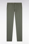 Pantalon chino regular en coton stretch kaki