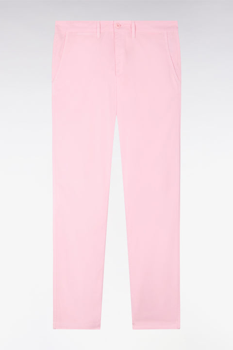 Pantalon chino regular en coton stretch rose - Image 2