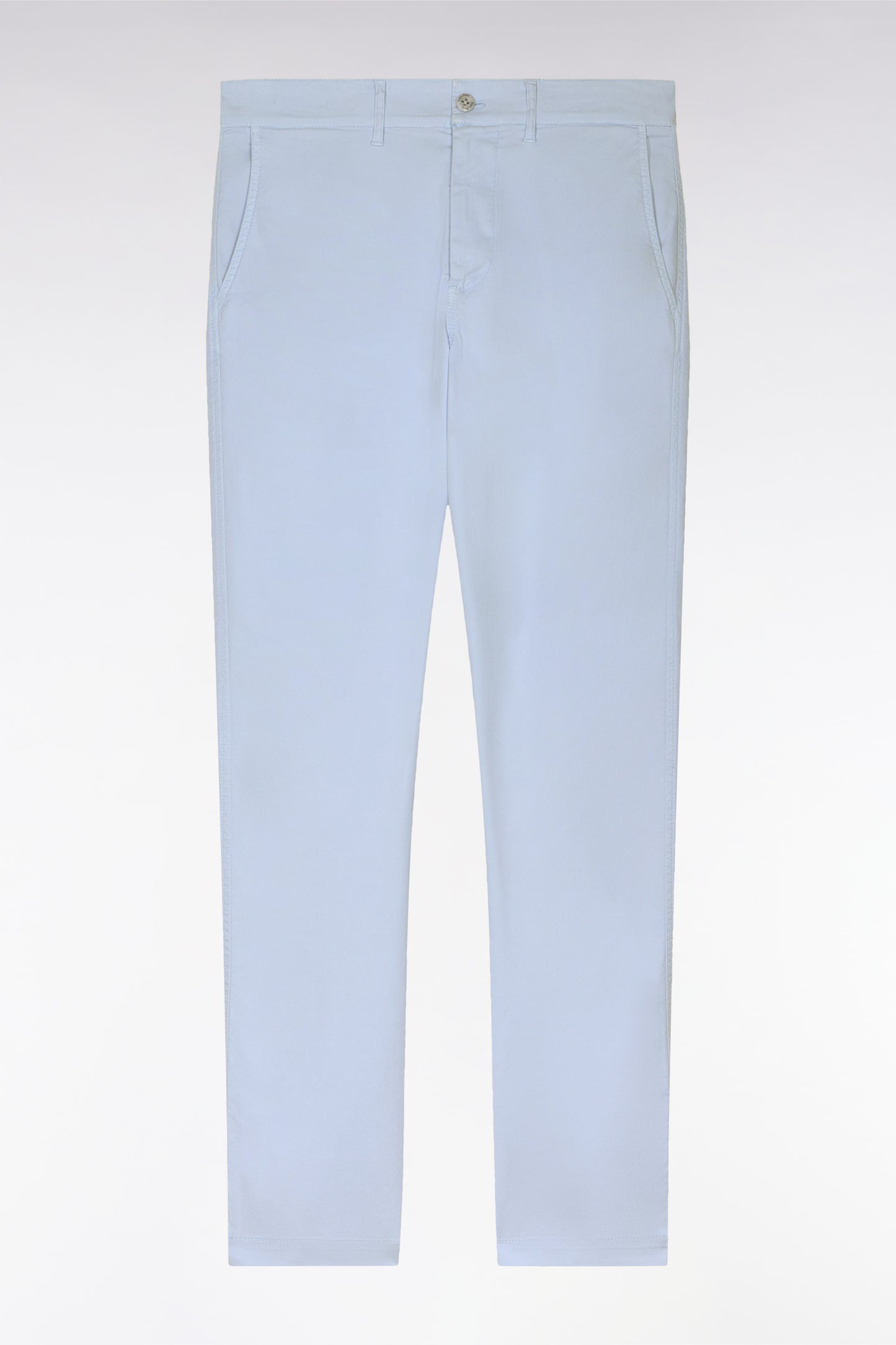 Light gray lyocell and stretch cotton chino pants