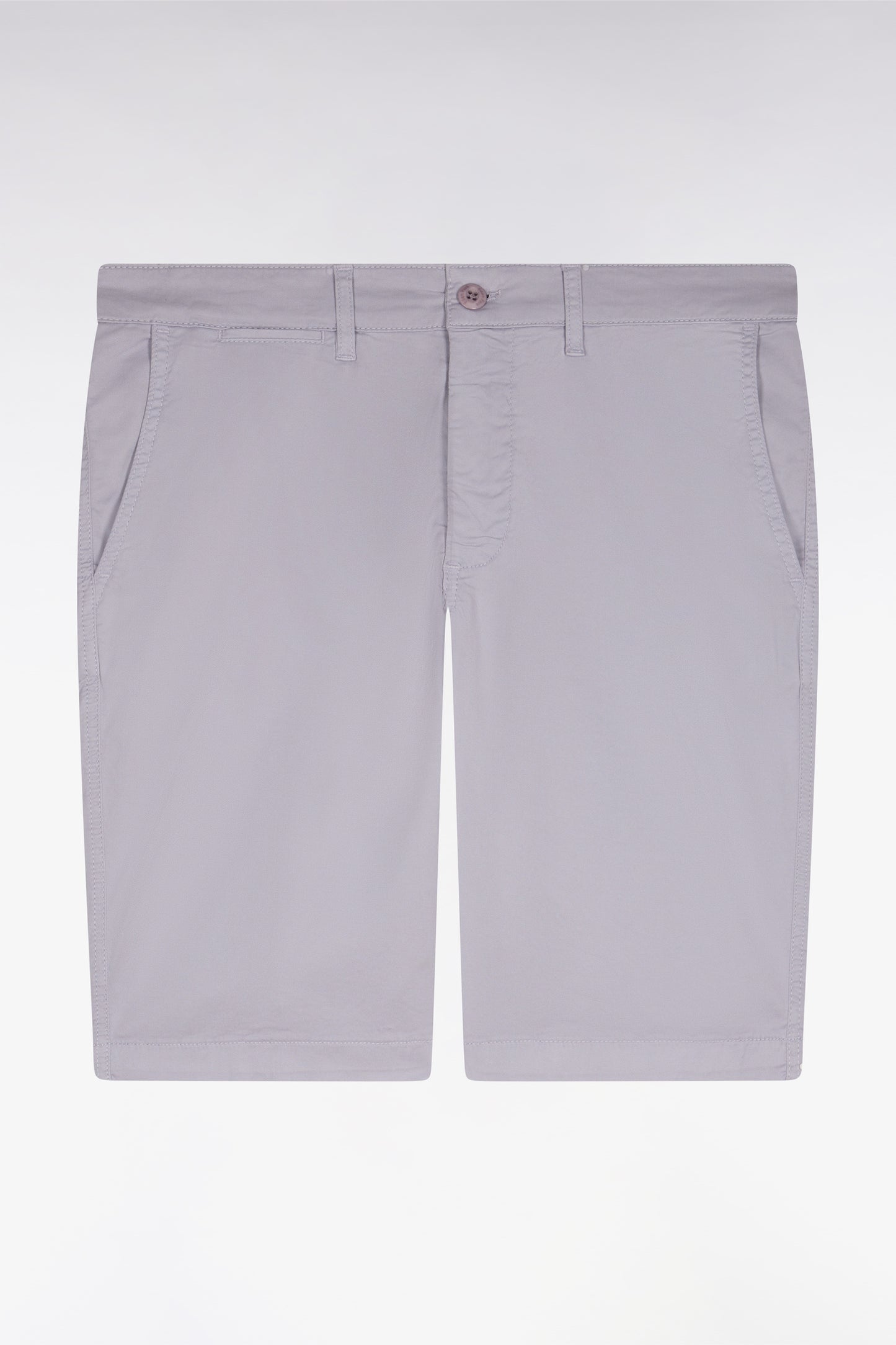 Bermuda chino en gabardine stretch gris