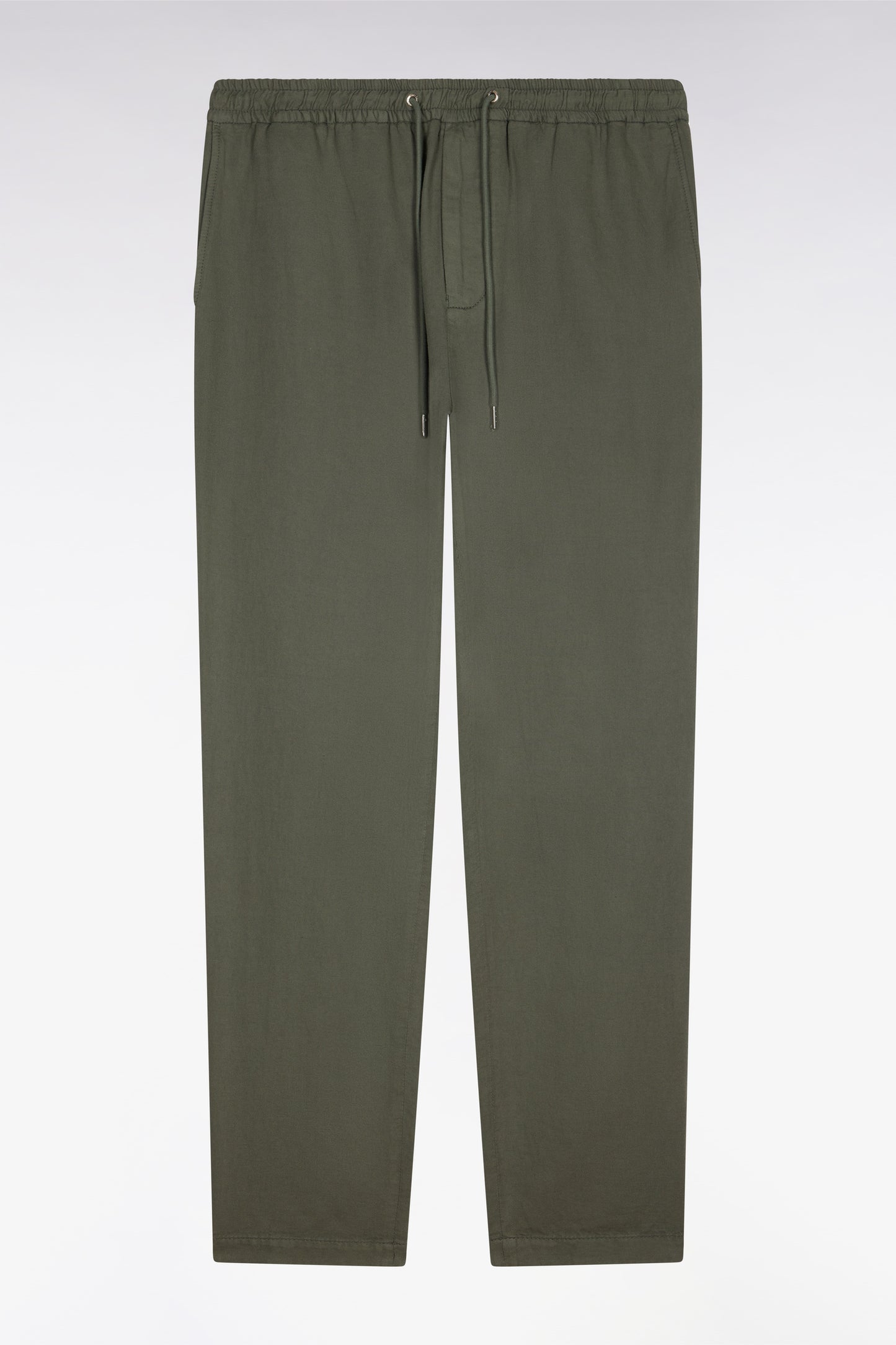 Modern fit khaki cotton linen and lyocell pants
