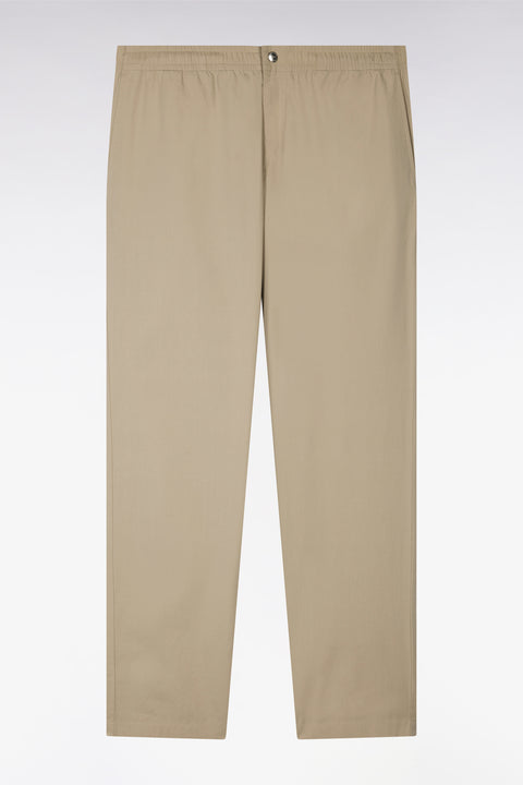 Beige cotton canvas pants - Image 2