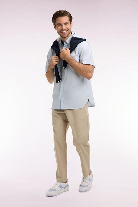 Beige cotton canvas pants - Image 1
