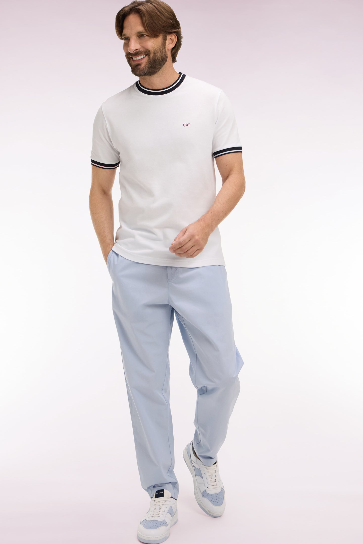 Light gray cotton canvas pants