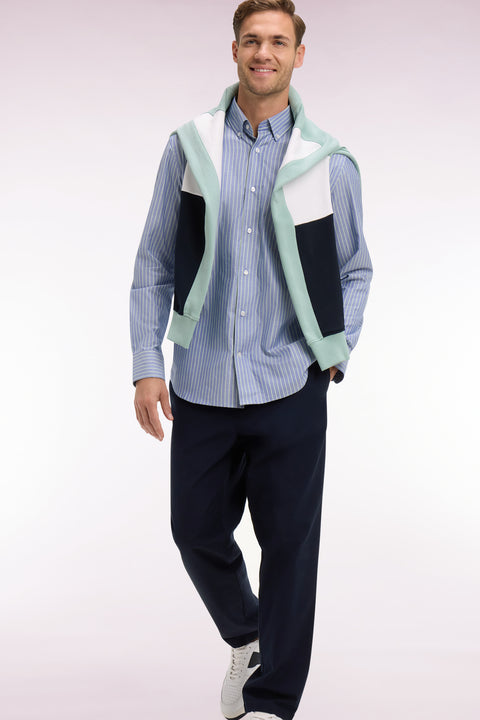 Navy cotton canvas pants - Image 1