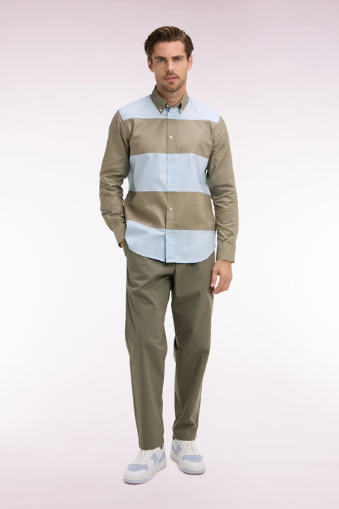 Khaki cotton canvas pants - Image 3
