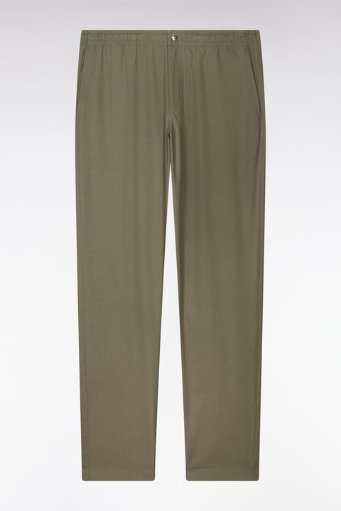 Khaki cotton canvas pants - Image 2