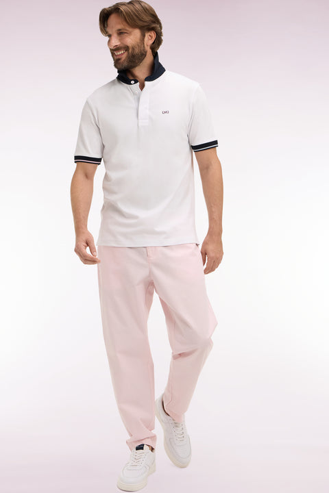 Pink cotton canvas pants - Image 1
