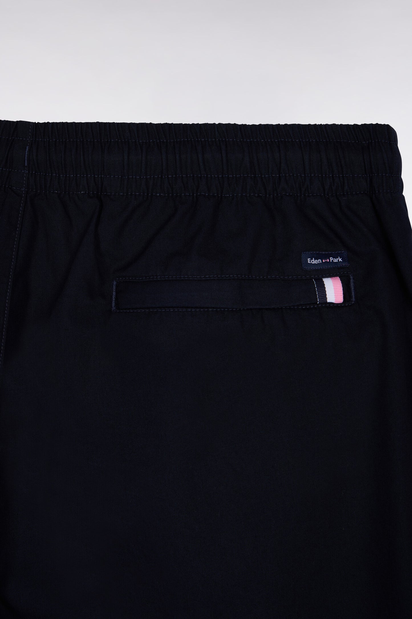 Navy cotton poplin shorts