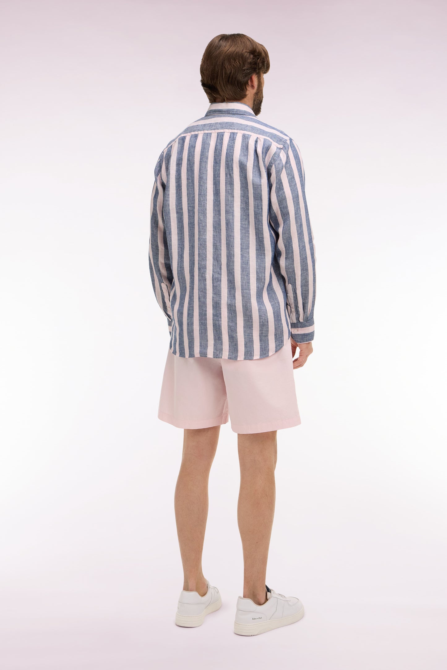 Short en popeline de coton rose