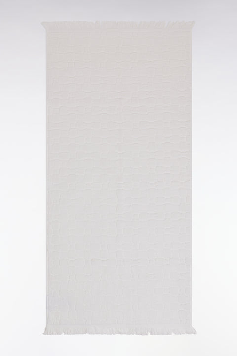 Serviette de toilette en coton blanc à micromotifs nœuds papillon - Image 2