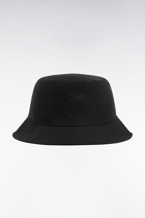 Black nylon bucket hat with 3D prints - Image 1